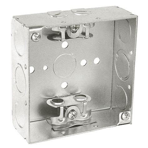 4 square junction boxes with knockouts towards the front|galvanized steel junction box.